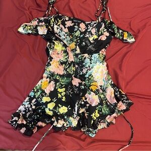 Current Mood x Dolls Kill WILDFLOWER DREAMS WRAP DRESS - FLORAL